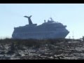 Carnival Cruiseliner Triumph being towed entering Mobile Bay. FULL VERSION.