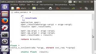Calculadora en RPC en Linux Distribución Ubuntu