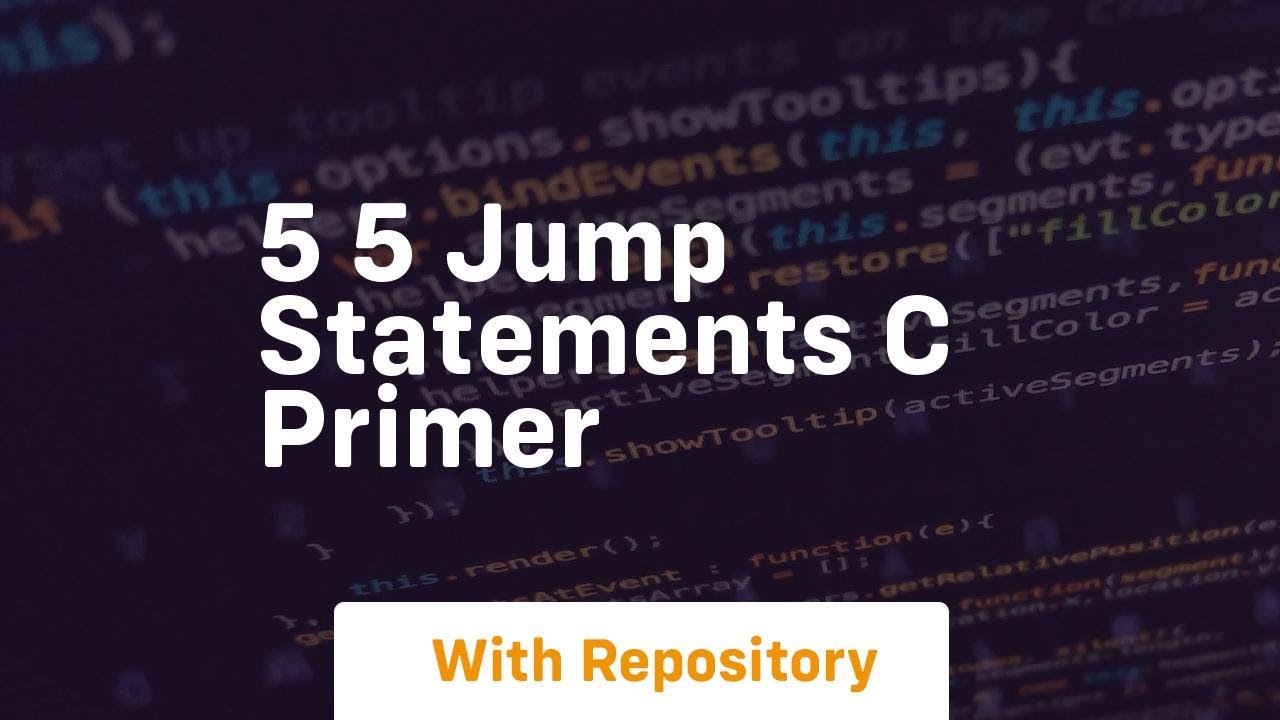 5 5 jump statements c primer - YouTube