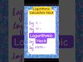 #logarithms_concept #logarithmicequations #mathhacks #mathstricks #mathtutorials #mathtutor #maths