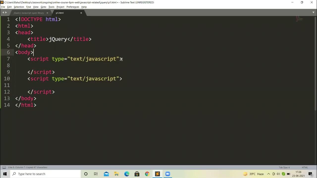 jQuery - Basic concept and how to use: Lecture 55 - Website Designing ...