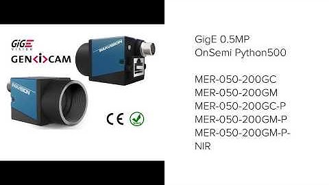 Vision Camera GigE USB3 with OnSemi Python 500 sensor for industrial applications