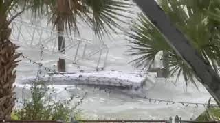 Dock Blocks drive on boat lift riding storm waves @DockBlocks