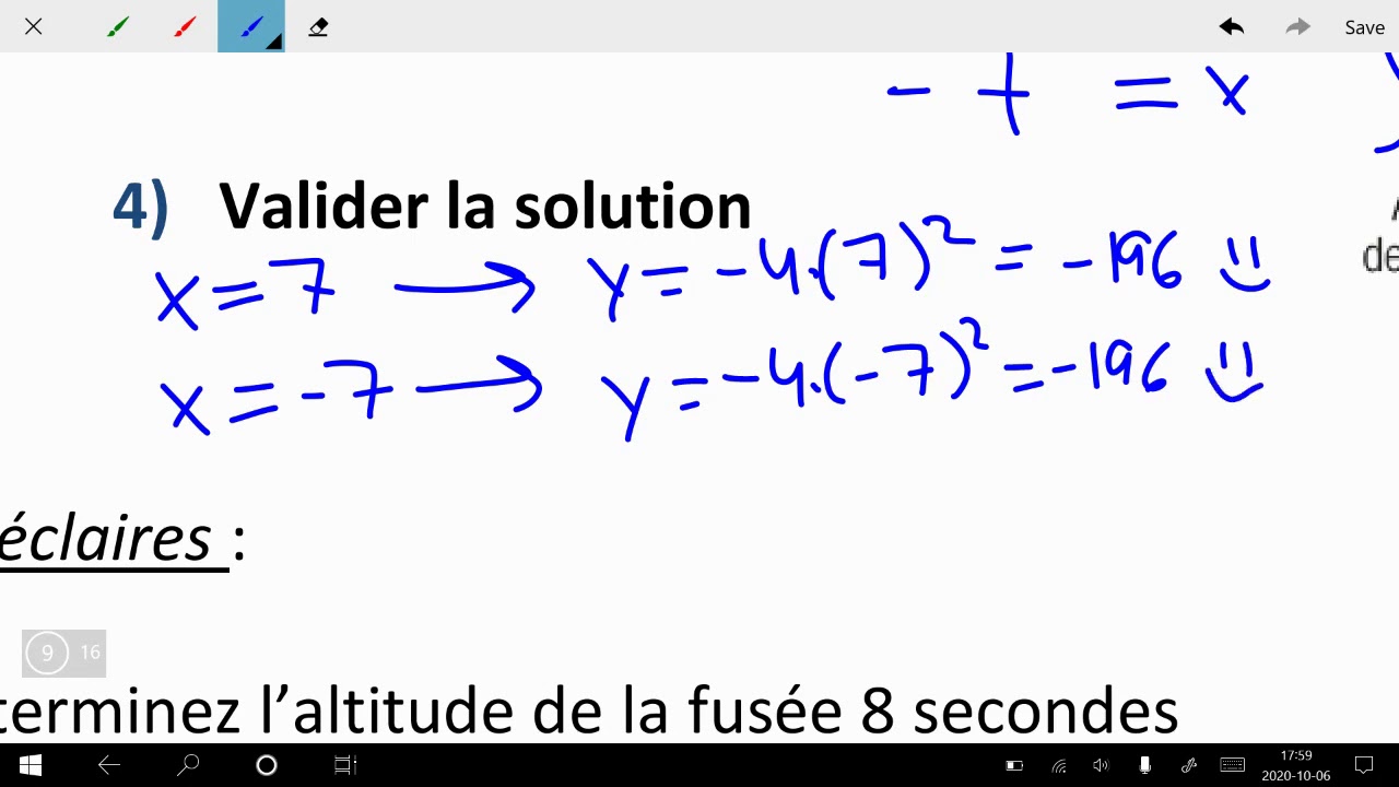 Quadratique   Isoler x