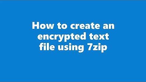 How to create an encrypted file with 7zip
