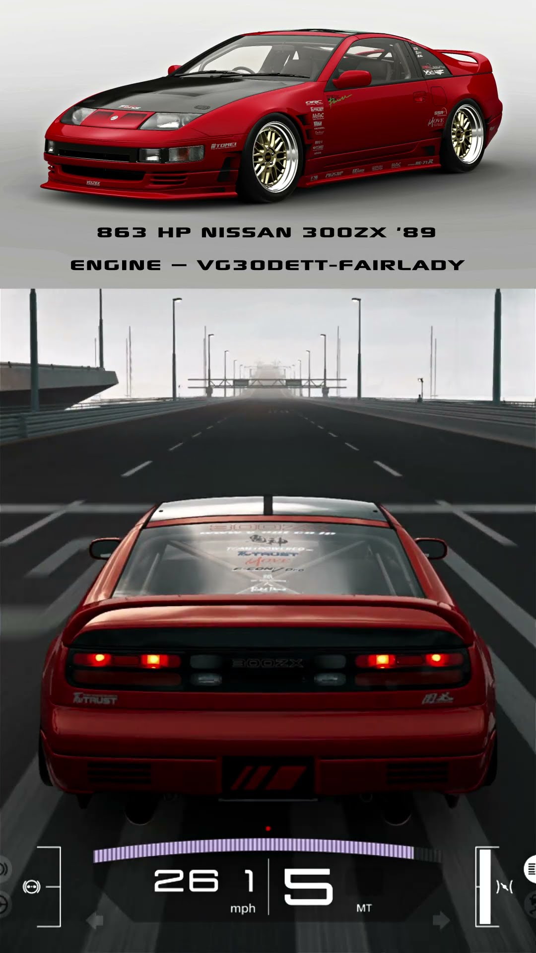 863 HP Nissan 300ZX '89 Engine – VG30DETT-Fairlady – Chase Cam