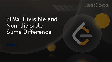2894. Divisible and Non-divisible Sums Difference | O(n) + O(1) Solution 🔥 27-05-25