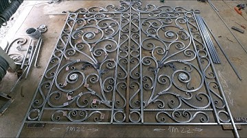 Cổng 2 cánh hoa văn bằng sắt hộp 20x20 chắc chắn và đẹp / 0969 310 678