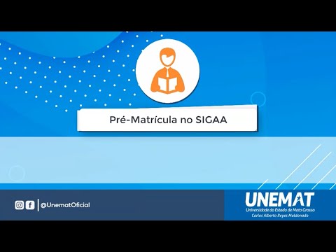 Pré-matrícula SIGAA UNEMAT/DEAD