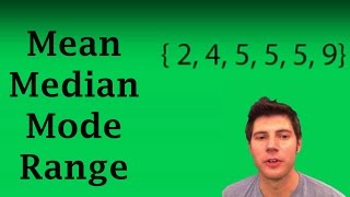 How to find Mean, Median, Mode and Range