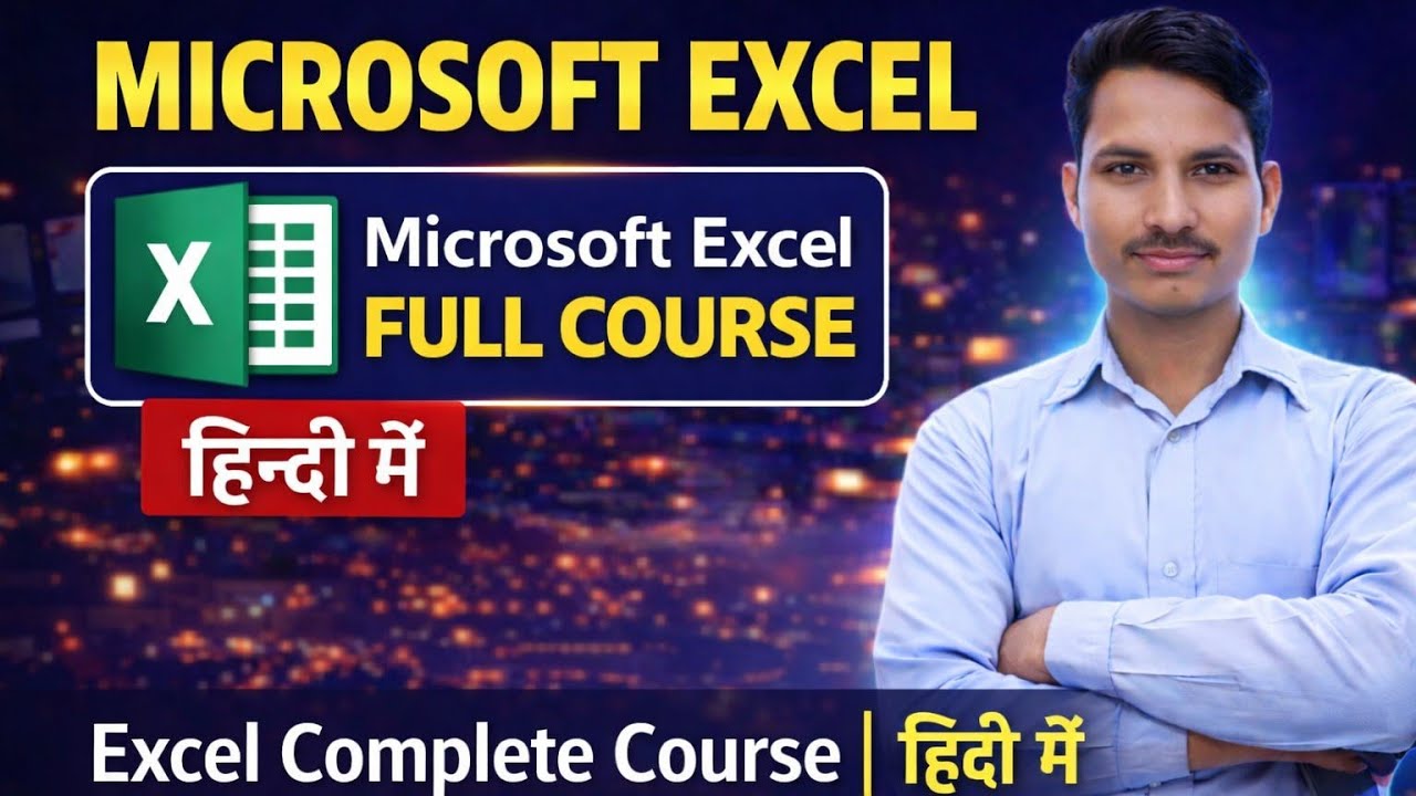 Microsoft Excel Full Course Hindi Introduction To MS Excel Full Course ...