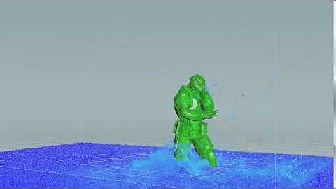 Houdini Flip Sim Test - Jumping Into Calm Water