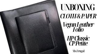 UNBOXING Cloth & Paper Vegan Leather Folio | CP Petite + Happy Planner Classic | Luxe Planners