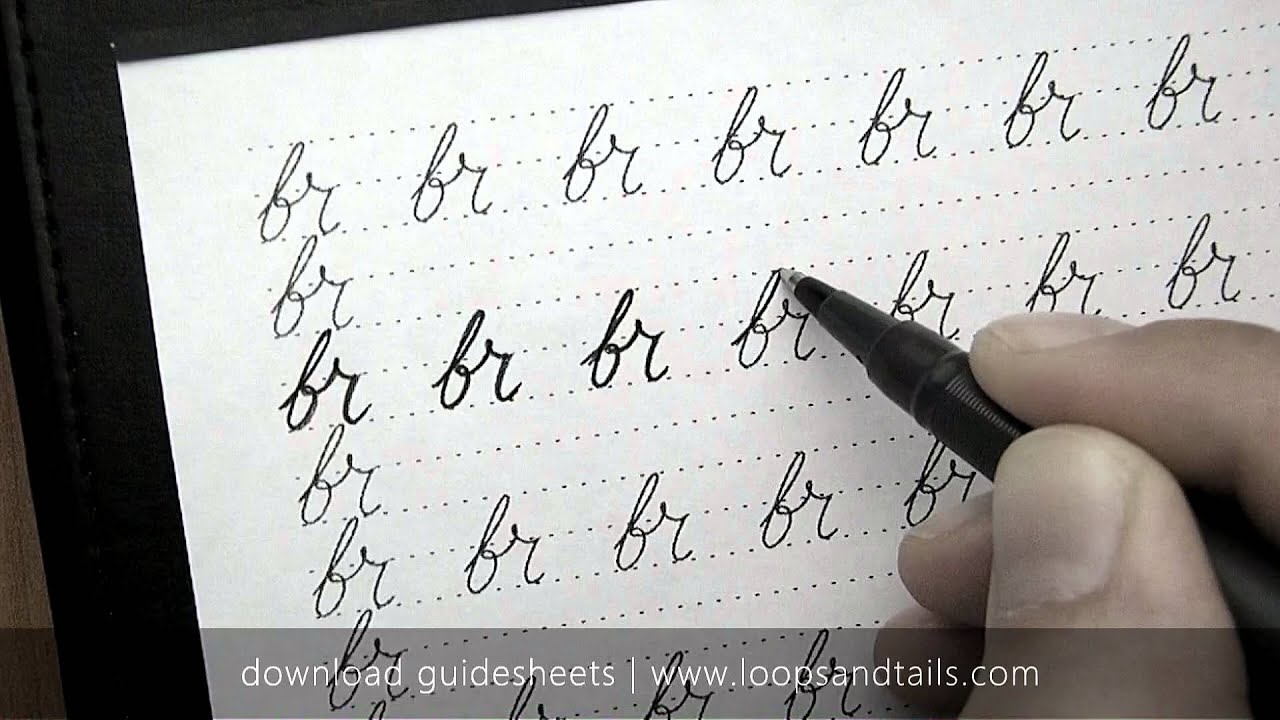 How to write in cursive - br - YouTube