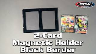 Magnetic 2-Card Holder - 35 PT. Black Border