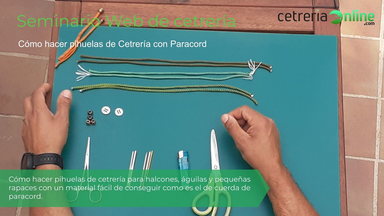 Cómo hacer pihuelas de Cetrería con Paracord