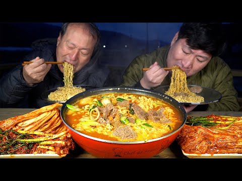 (Beef brisket <strong>instant</strong> noodles) 요리&amp;amp;먹방!! - Mukbang eating <strong>show</strong>