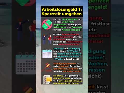Arbeitslosengeld Sperrzeit umgehen!