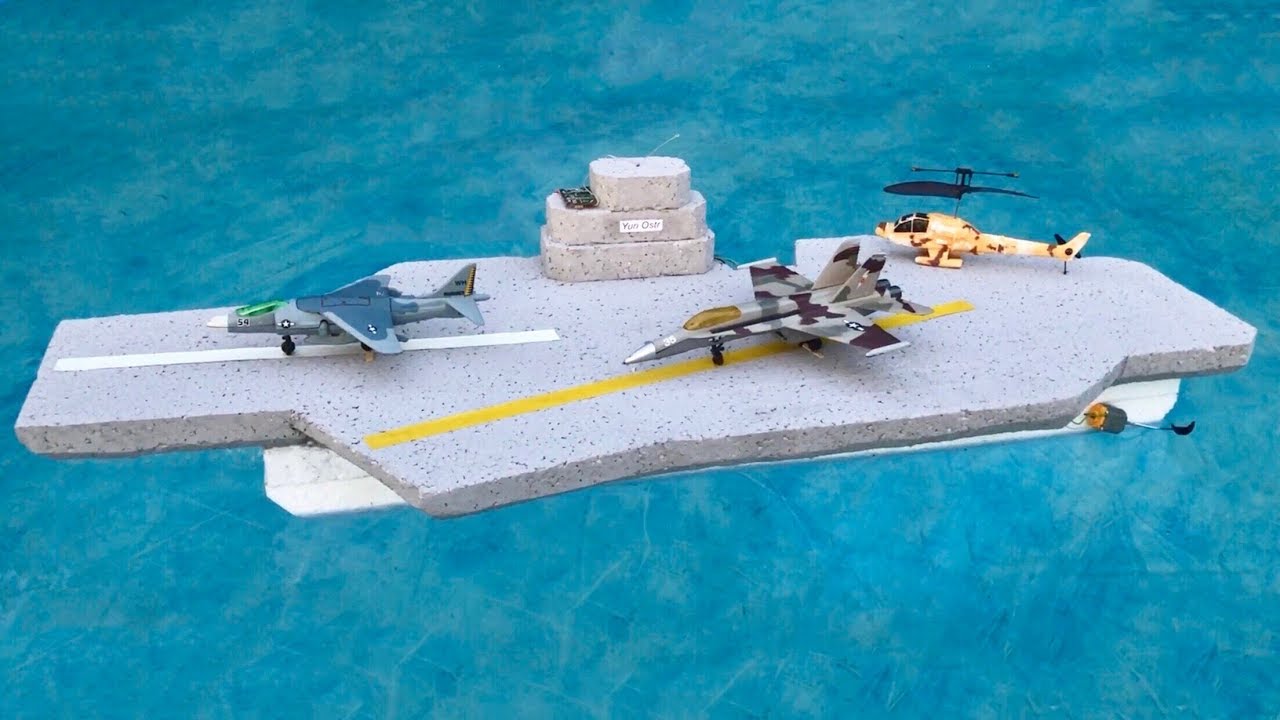 How to Make a Boat (Aircraft Carrier) at Home - AWESOME IDEA - YouTube