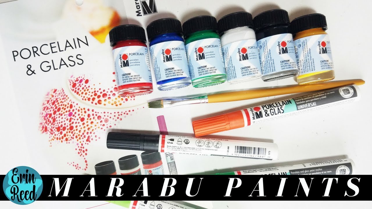 Marabu Porcelain & Glass Paints Unboxing & Demo 