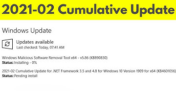 2021-02 Cumulative Update for Windows 10 Version 1909 for x64 based systems(KB4601056)