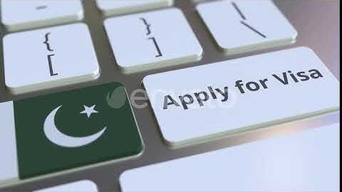 APPLY FOR VISA Text and Flag of Pakistan on the Keyboard | Motion Graphics - Envato elements