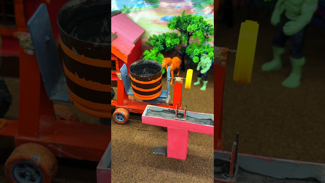 Mini Concrete Beam Casting 🧱 | DIY Construction