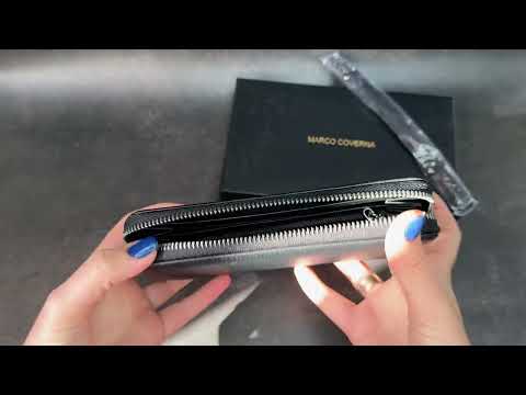 Чорний жіночий портмоне на блискавці із телячої шкіри Marco Coverna W004 Black video Чорний жіночий портмоне на блискавці із телячої шкіри Marco Coverna W004 Black video