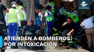 9 bomberos sufren intoxicación por incendio en el Centro Histórico de la CDMX