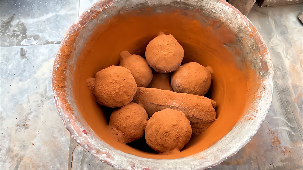 New Red dirt dry &  Water Crumbling ASMR