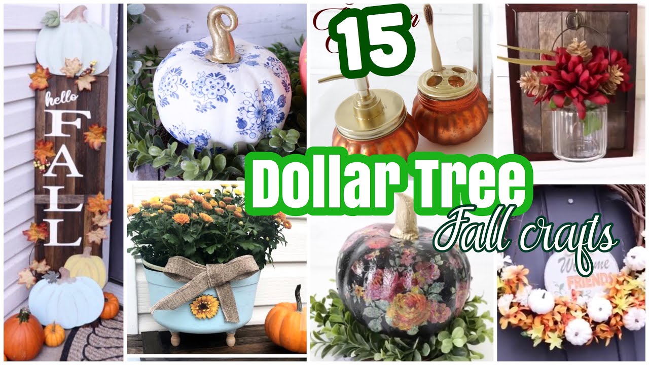 15 Best DOLLAR TREE DIY Fall Home Decor Crafts YouTube