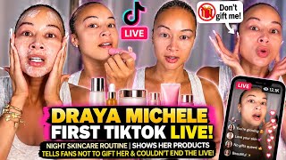 Full Draya Michele's FIRST TikTok LIVE! Skincare, No Gifts & She Couldn't Figure Out How to End It 😂 LIVE Update