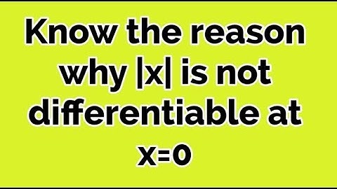 Every continuous function need not be differentiable | Class 12
