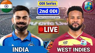 India Vs West Indies 2nd ODI Match | Live Score Analysis & Discussion | IND vs WI ODI Cricket screenshot 4