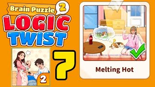 Brain puzzle 2 logic twist level 7 walkthrough ( melting hot ) screenshot 2
