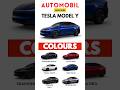 TESLA MODEL Y COLOURS OPTIONS TO CHOOSE| #auto #automobil #automobile #tesla #teslamodely #modely