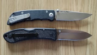 Spartan Blades Talos vs KA-BAR Dozier Folding Hunter knives size comparison