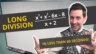 Polynomial long division example in less than 1 minute #shorts