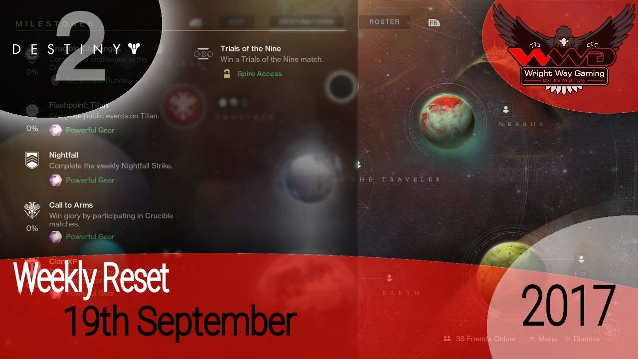 destiny game engine Destiny 2 Weekly Reset 19th September 2017 Milestones, Flashpoint and Nightfall