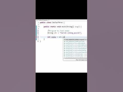 Java Program to find the index of a specific character in a string ...