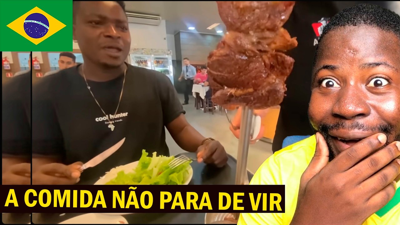 MEU DEUS DO CEU BRASLEIROS LEVAM MOÇAMBICANO PRO RODÍZIO E a carne não parava de vir