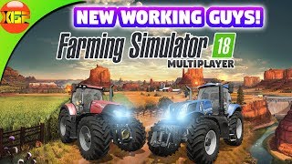 Farming Simulator 18 multiplayer gameplay #204- Working with the new set of Tractors!