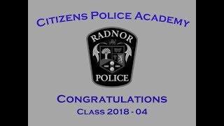 Citizens Police Academy - Class 2018-04