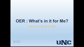 Open Education Resources (OER) Part II: The World of OER