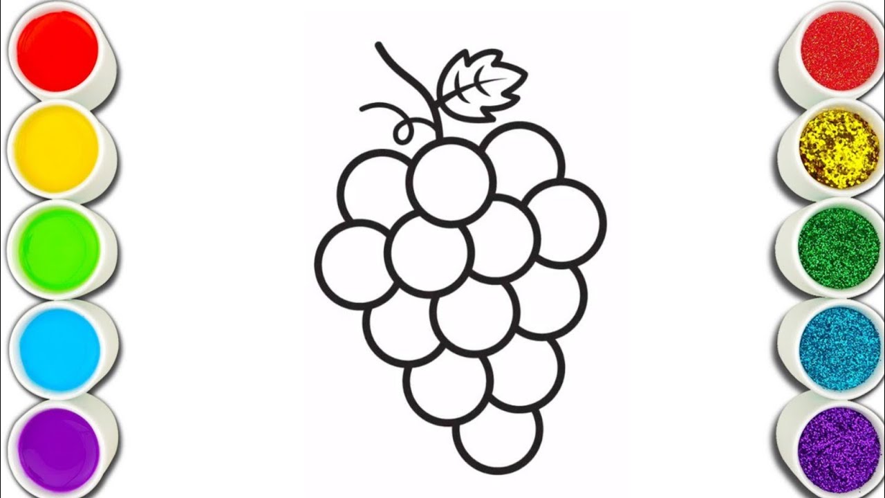 Grapes Clip Art - Grapes Image | Fruit cartoon, Fruits drawing, Fruit  picture