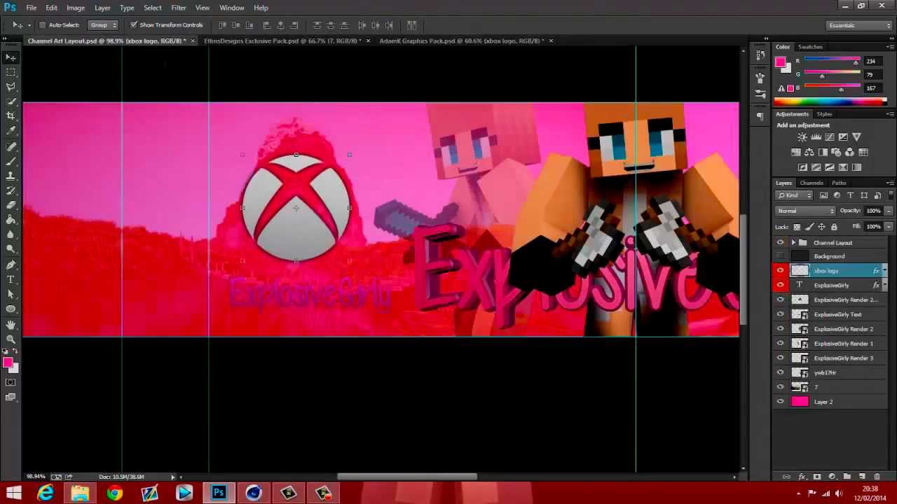 Minecraft Banner Speed Art | ExplosiveGirly - YouTube