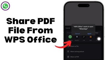 How To Share PDF File on WhatsApp From WPS Office (Step By Step)
