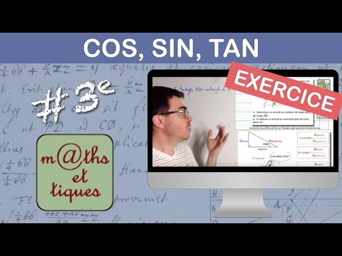 EXERCICE : Calculer un angle et une longueur à l'aide de cos, sin ou tan (1) - Troisième