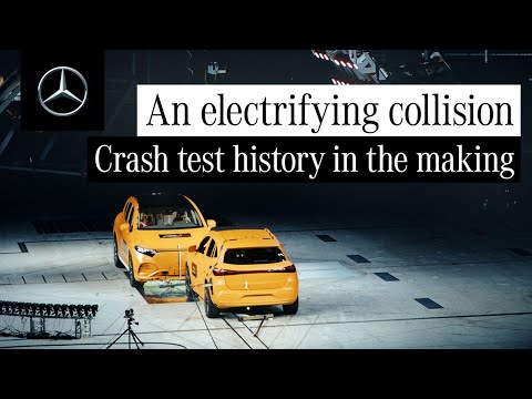 The world's first public two-car electric crash test by Mercedes-Benz