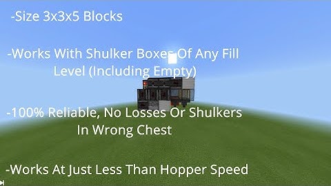 1.17 Shulker Box Unloader Minecraft Bedrock Edition